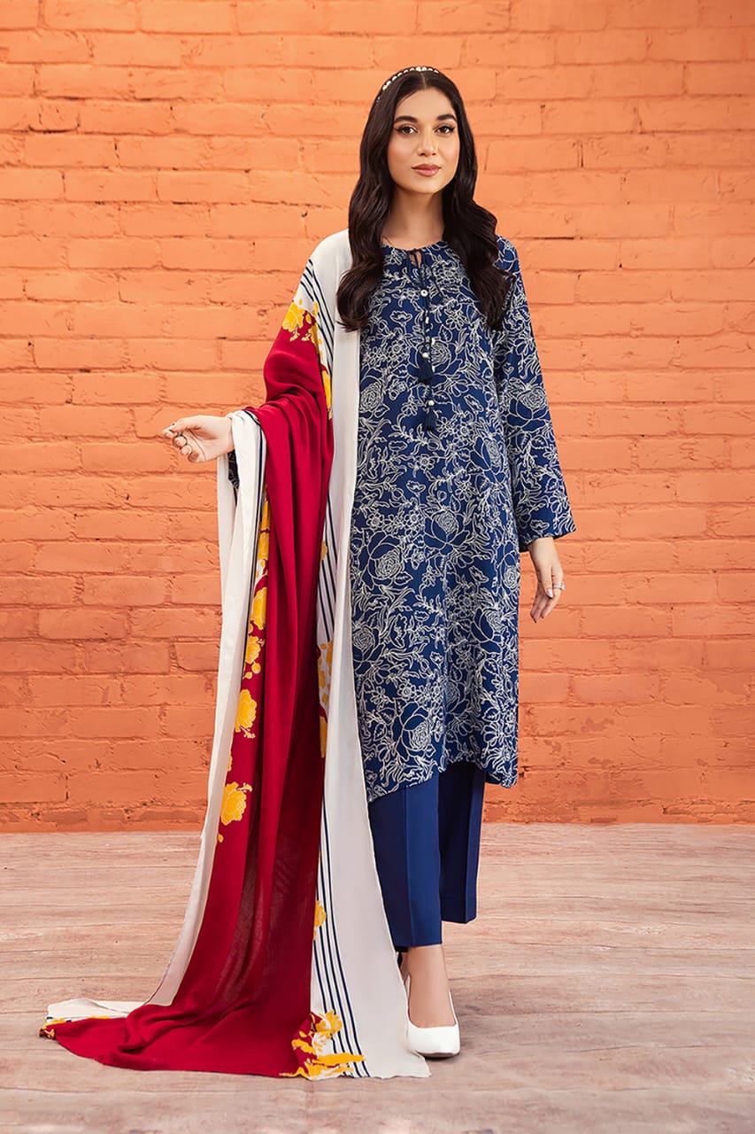 Unstitched 3 Piece - Printed Suit