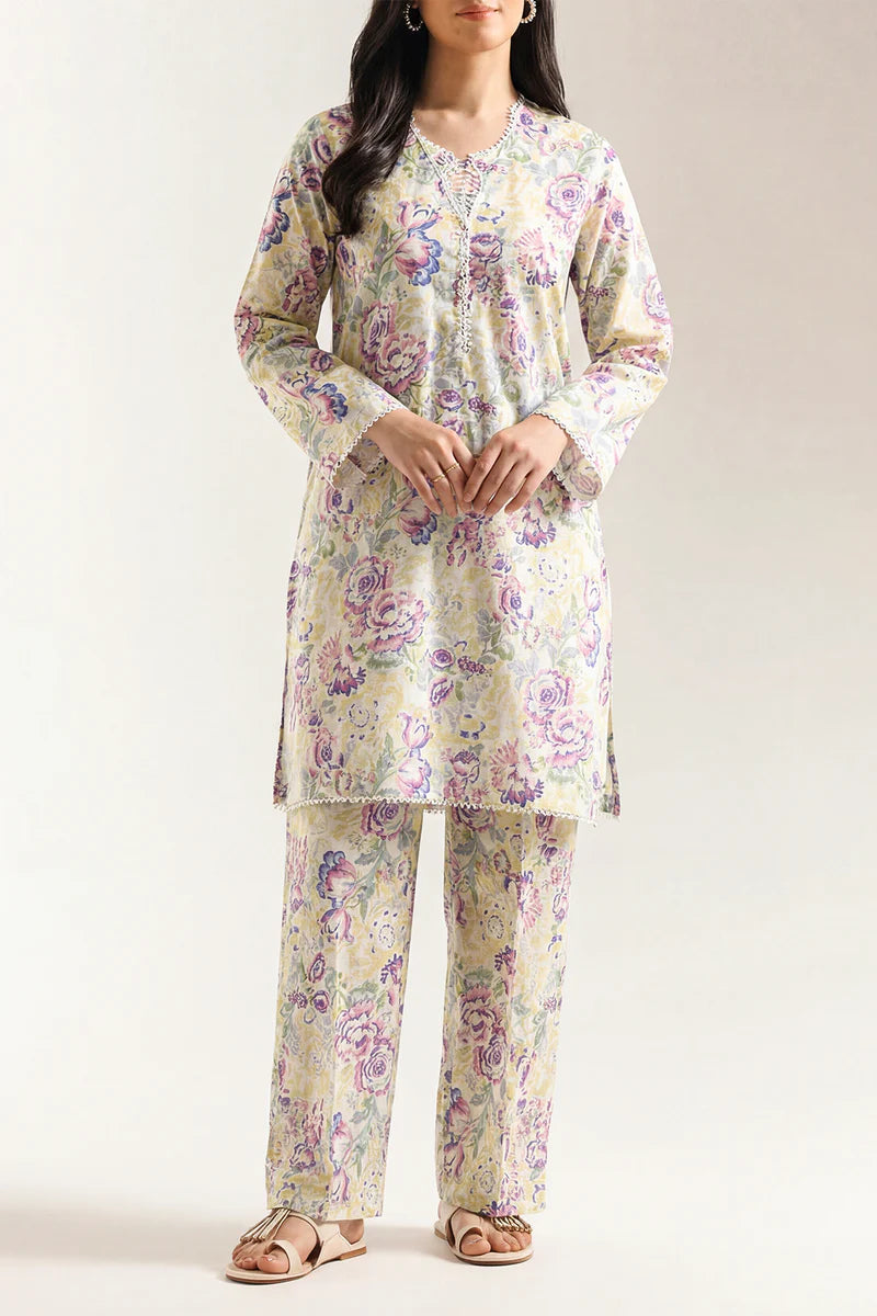 Unstitched Printed Lawn 2 Piece (Shirt/Trouser)