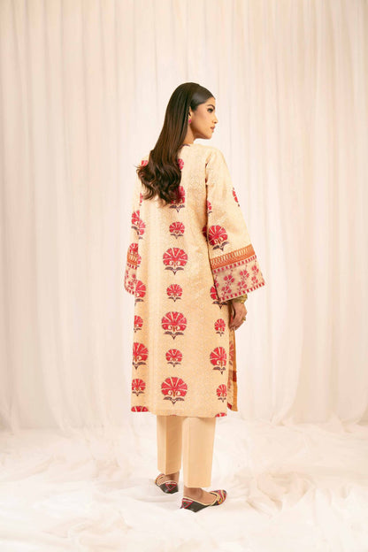 2 Piece - Printed Embroidered Suit