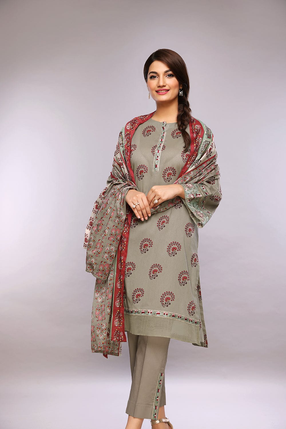 Unstitched 3 Piece - Printed Suit