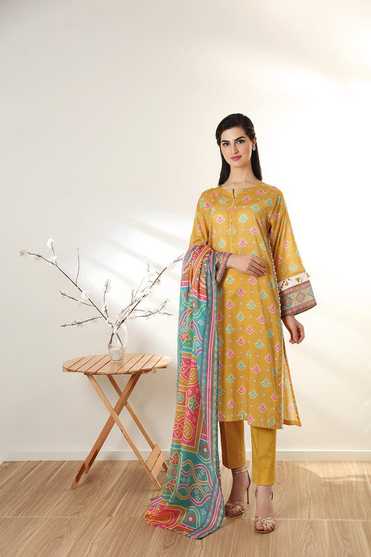 Unstitched 3 Piece - Printed Suit