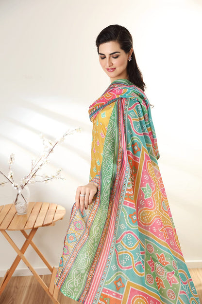 Unstitched 3 Piece - Printed Suit