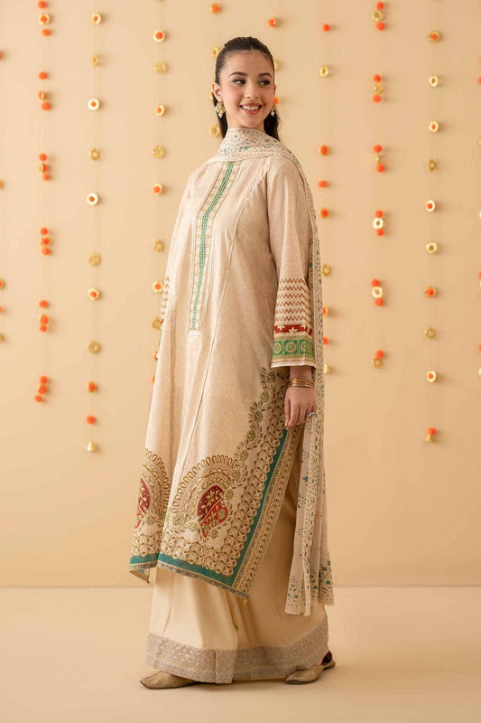 2 Piece - Printed Embroidered Suit
