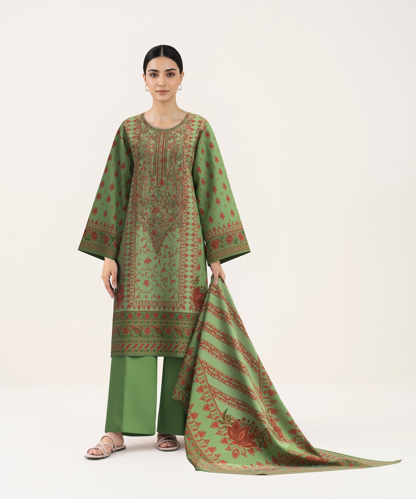 SAPPHIRE 3 PIECE - DIGITAL PRINTED EMBROIDERED LAWN SUIT