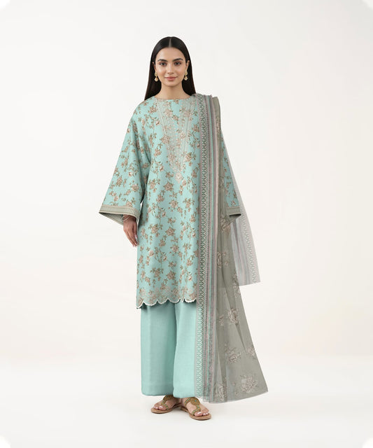 SAPPHIRE 3 PIECE - DIGITAL PRINTED EMBROIDERED LAWN SUIT