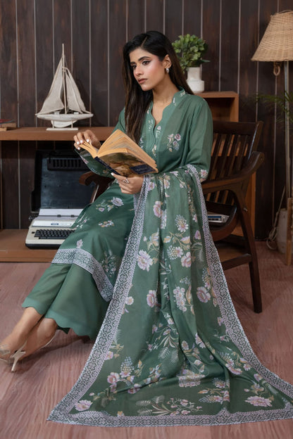 SAFA NOOR 3 PIECE DIGITAL PRINTED LAWN