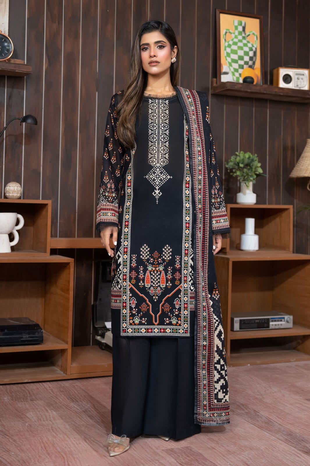 SAFA NOOR 3 PIECE DIGITAL PRINTED LAWN